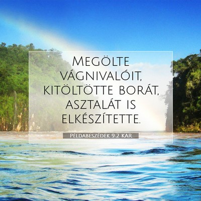 Példabeszédek 9:2 KAR Bibliai verskép