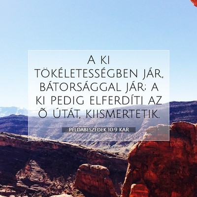 Példabeszédek 10:9 KAR Bibliai verskép