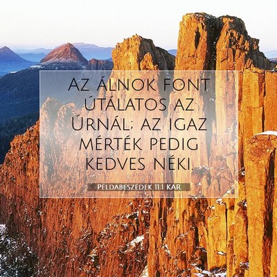 Példabeszédek 11:1 KAR Bibliai verskép