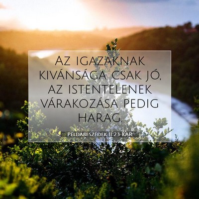 Példabeszédek 11:23 KAR Bibliai verskép