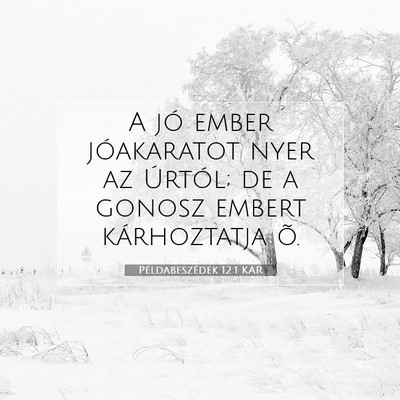Példabeszédek 12:1 KAR Bibliai verskép