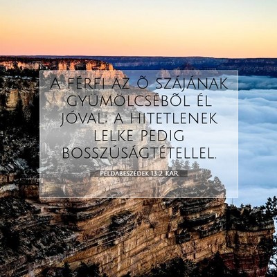 Példabeszédek 13:2 KAR Bibliai verskép