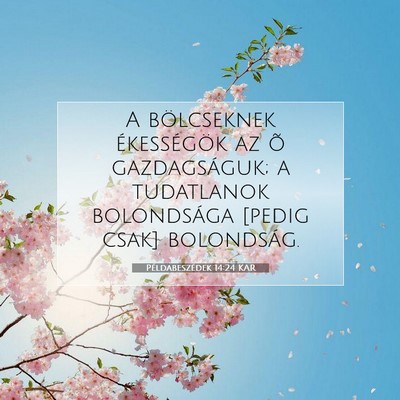 Példabeszédek 14:24 Bibliai vers magyarázata