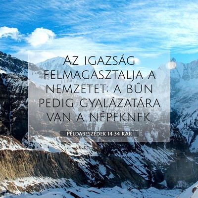 Példabeszédek 14:34 KAR Bibliai verskép