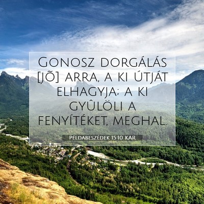 Példabeszédek 15:10 KAR Bibliai verskép