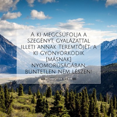 Példabeszédek 17:5 KAR Bibliai verskép