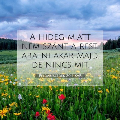 Példabeszédek 20:4 KAR Bibliai verskép