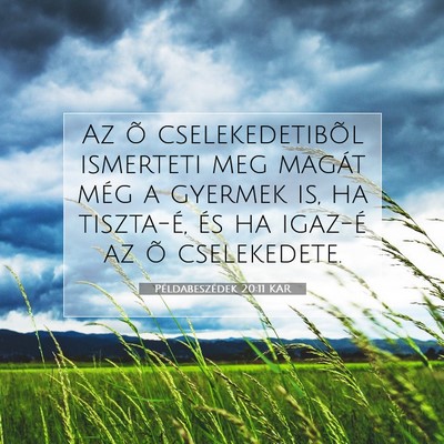 Példabeszédek 20:11 KAR Bibliai verskép