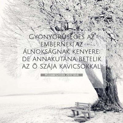Példabeszédek 20:17 KAR Bibliai verskép