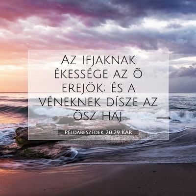 Példabeszédek 20:29 KAR Bibliai verskép