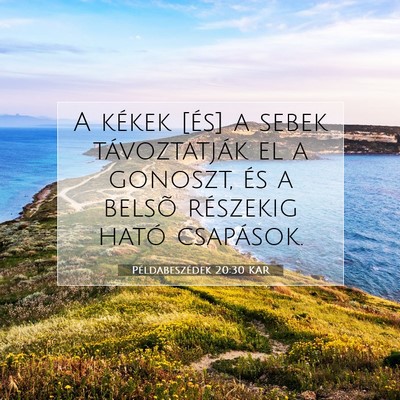 Példabeszédek 20:30 KAR Bibliai verskép