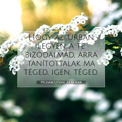 Példabeszédek 22:19 KAR Bibliai verskép