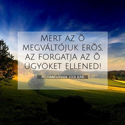 Példabeszédek 23:11 KAR Bibliai verskép