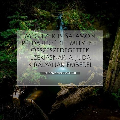 Példabeszédek 25:1 KAR Bibliai verskép