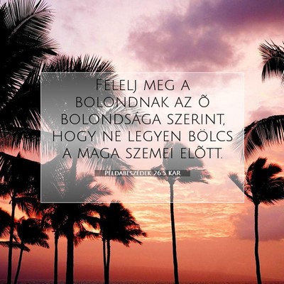 Példabeszédek 26:5 KAR Bibliai verskép