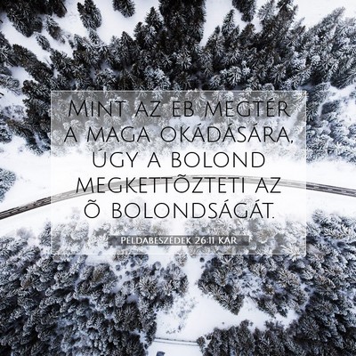 Példabeszédek 26:11 KAR Bibliai verskép