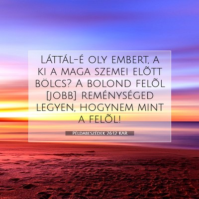 Példabeszédek 26:12 KAR Bibliai verskép