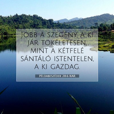 Példabeszédek 28:6 KAR Bibliai verskép