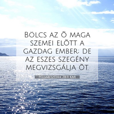 Példabeszédek 28:11 KAR Bibliai verskép