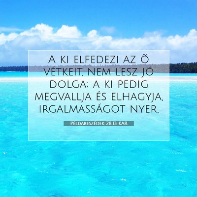 Példabeszédek 28:13 KAR Bibliai verskép