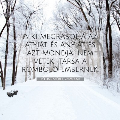 Példabeszédek 28:24 KAR Bibliai verskép