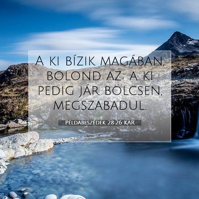 Példabeszédek 28:26 KAR Bibliai verskép