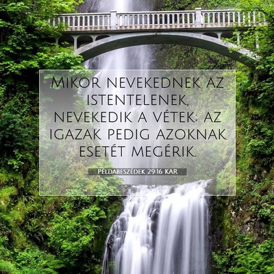 Példabeszédek 29:16 KAR Bibliai verskép