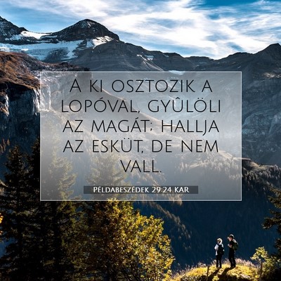 Példabeszédek 29:24 KAR Bibliai verskép