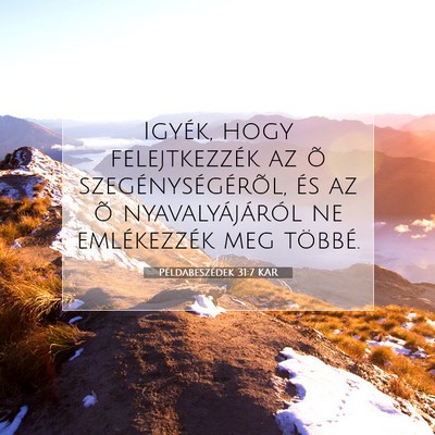 Példabeszédek 31:7 KAR Bibliai verskép