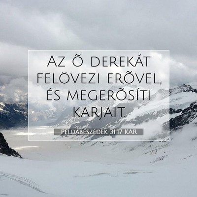 Példabeszédek 31:17 KAR Bibliai verskép