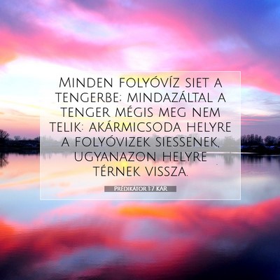 Prédikátor 1:7 Bibliai vers magyarázata