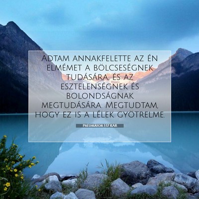 Prédikátor 1:17 Bibliai vers magyarázata