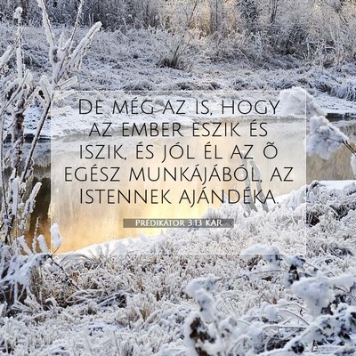 Prédikátor 3:13 KAR Bibliai verskép