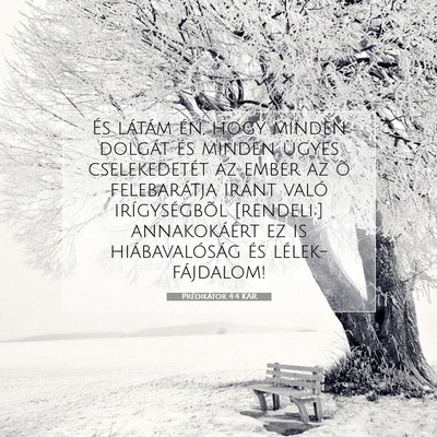Prédikátor 4:4 KAR Bibliai verskép