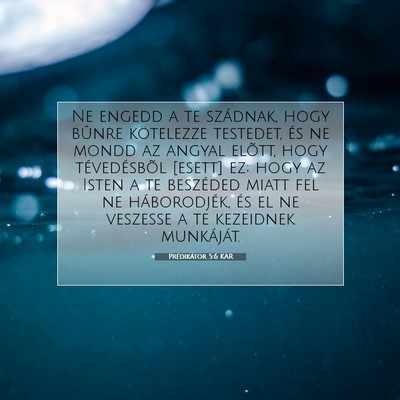 Prédikátor 5:6 KAR Bibliai verskép
