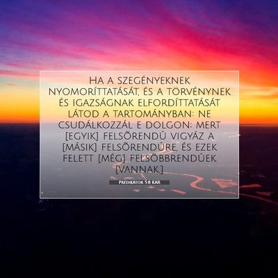 Prédikátor 5:8 KAR Bibliai verskép