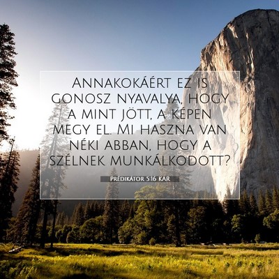 Prédikátor 5:16 KAR Bibliai verskép
