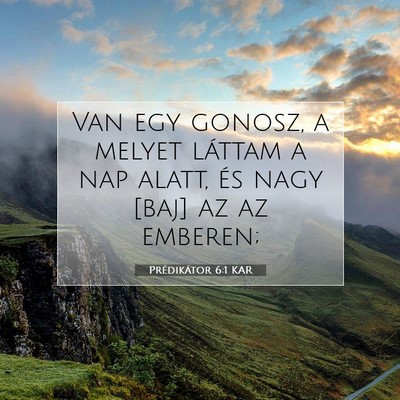 Prédikátor 6:1 KAR Bibliai verskép