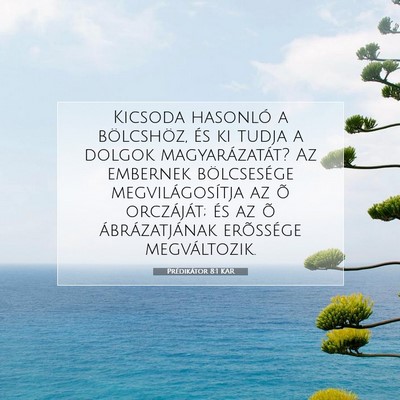 Prédikátor 8:1 KAR Bibliai verskép