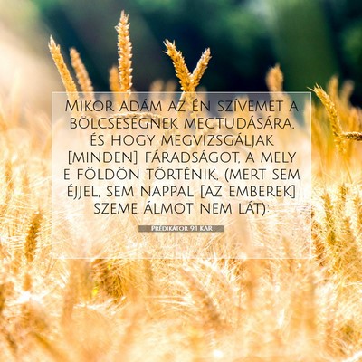 Prédikátor 9:1 KAR Bibliai verskép