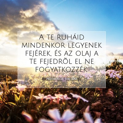 Prédikátor 9:10 KAR Bibliai verskép