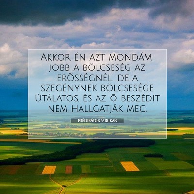 Prédikátor 9:18 KAR Bibliai verskép