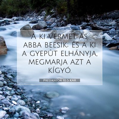Prédikátor 10:5 KAR Bibliai verskép