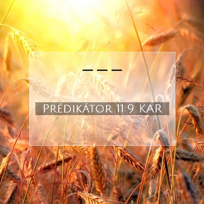 Prédikátor 11:9 KAR Bibliai verskép