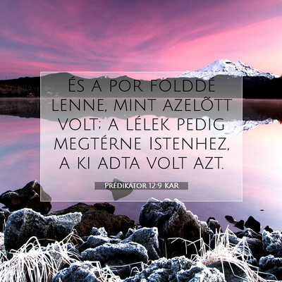 Prédikátor 12:9 KAR Bibliai verskép