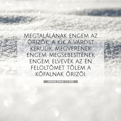 Énekek Éneke 5:7 Bibliai vers magyarázata