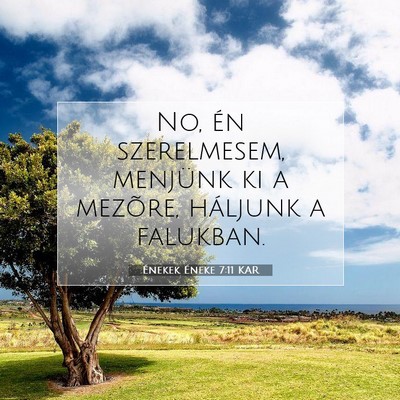 Énekek Éneke 7:11 Bibliai vers magyarázata