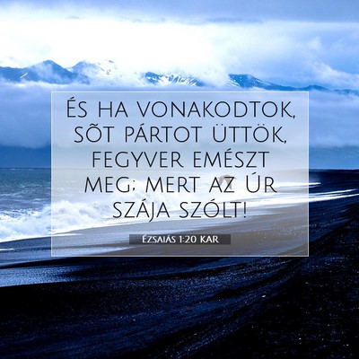 Ézsaiás 1:20 Bibliai vers magyarázata