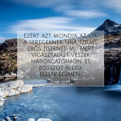 Ézsaiás 1:24 Bibliai vers magyarázata