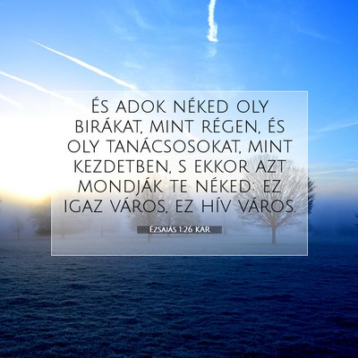 Ézsaiás 1:26 Bibliai vers magyarázata